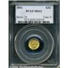 Image 1 : 1851 G$1 MS62 PCGS. Sharply defined with good