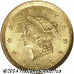 1852 G$1 MS66 NGC. This shimmering little