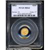 Image 1 : 1853 G$1 MS64 PCGS. A nicely struck Type One