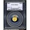 Image 1 : 1853 G$1 MS64 PCGS. A lustrous and attractive