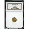 Image 1 : 1854 G$1 Type Two AU58 NGC. A sharp example of