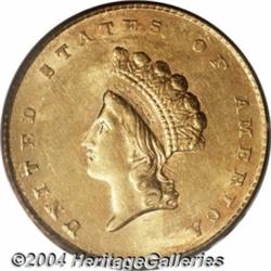 1855 G$1 MS62 PCGS. This is an interesting and