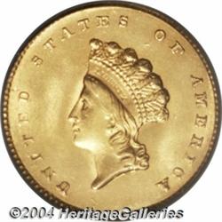 1855 G$1 MS63 PCGS. Both sides of this