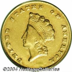 1855-C G$1 XF45 PCGS. Variety 9-K. A very