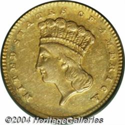 1856-D G$1 AU53 PCGS. Variety 8-K. A typical