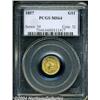Image 1 : 1857 G$1 MS64 PCGS. A bright Choice Mint State