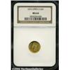 Image 1 : 1873 G$1 Open 3 MS64 NGC. Lustrous copper-gold
