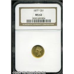 1877 G$1 MS62 NGC. A nice example of this