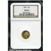 Image 1 : 1887 G$1 MS66 NGC. Typically bold with