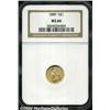 Image 1 : 1889 G$1 MS66 NGC. Fully lustrous with well