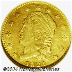 1821 $2 1/2 AU50 NGC. Ex: Browning. Lemon-gold