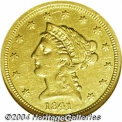 1841-D $2 1/2 XF40 ANACS. Variety 2-C. The