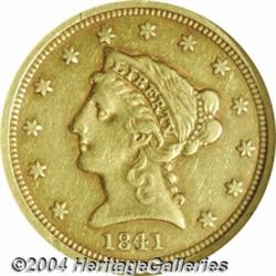 1841-D $2 1/2 XF45 ANACS. Variety 2-C. With