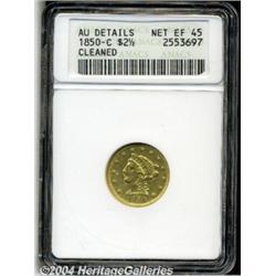 1850-C $2 1/2--Cleaned--ANACS. AU Details, Net