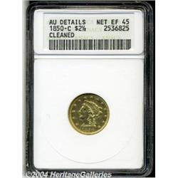 1850-C $2 1/2--Cleaned--ANACS. AU Details, Net