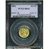 Image 1 : 1852 $2 1/2 MS62 PCGS. A shimmering