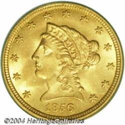 1856-S $2 1/2 MS65 PCGS. Quarter Eagle