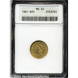 1861 $2 1/2 New Reverse, Type Two MS62 ANACS.