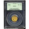 Image 1 : 1861 $2 1/2 New Reverse, Type Two MS63 PCGS.