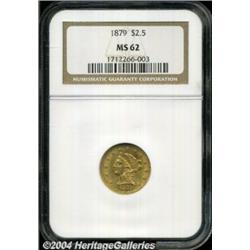 1879 $2 1/2 MS62 NGC. Nice luster shows