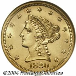 1880 $2 1/2 MS65 NGC. The first year of a