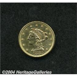 1885 $2 1/2 MS60 Cleaned, Uncertified. Only