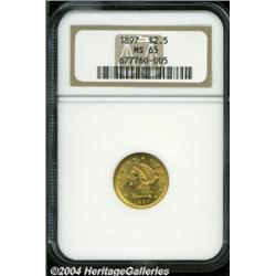 1897 $2 1/2 MS65 NGC. Boldly struck