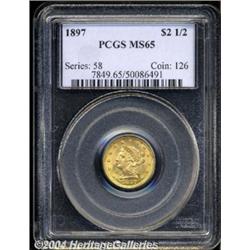 1897 $2 1/2 MS65 PCGS. Well struck, with