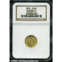 1902 $2 1/2 MS65 NGC. A satiny, well frosted