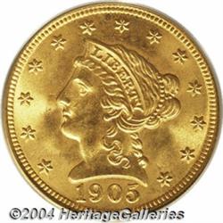 1905 $2 1/2 MS67 PCGS. The surfaces are