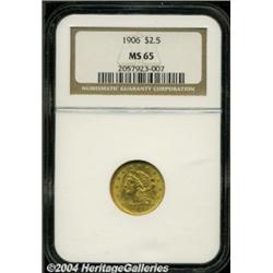 1906 $2 1/2 MS65 NGC. This lovely quarter