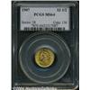 Image 1 : 1907 $2 1/2 MS64 PCGS. Well struck with full,
