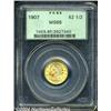 Image 1 : 1907 $2 1/2 MS65 PCGS. Flashy luster underlies