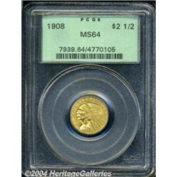 1908 $2 1/2 MS64 PCGS. Well struck with full