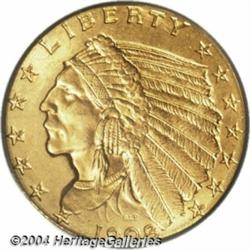 1908 $2 1/2 MS66 PCGS. A gloriously preserved