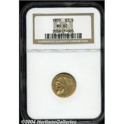 1909 $2 1/2 MS62 NGC. This second year of