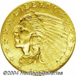 1909 $2 1/2 MS64 NGC. Frosty luster is