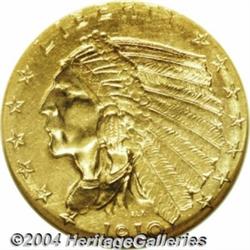 1910 $2 1/2 MS64 NGC. Bright yellow-gold