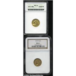 1911 $2 1/2 MS61 ANACS, well struck and highly