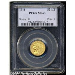 1911 $2 1/2 MS63 PCGS. An attractive