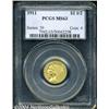 Image 1 : 1911 $2 1/2 MS63 PCGS. Light peach-gold color,