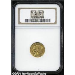 1911 $2 1/2 MS64 NGC. The lustrous