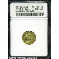 1911-D $2 1/2--Damaged, Cleaned--ANACS. AU