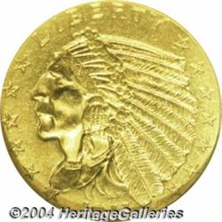 1911-D $2 1/2 AU58 NGC. Light friction is