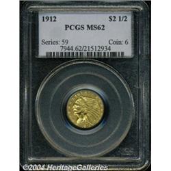 1912 $2 1/2 MS62 PCGS. Well detailed for the