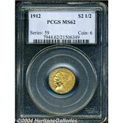 1912 $2 1/2 MS62 PCGS. Well struck with rich