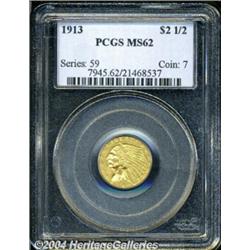1913 $2 1/2 MS62 PCGS. An attractive coin for