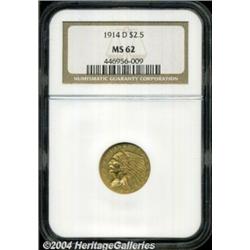 1914-D $2 1/2 MS62 NGC. Nicely struck with