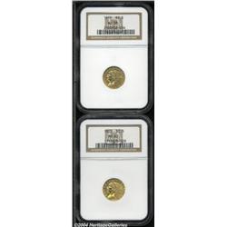 1915 $2 1/2 AU58 NGC, light wear overall; and