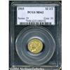 Image 1 : 1915 $2 1/2 MS62 PCGS. Attractive copper-gold